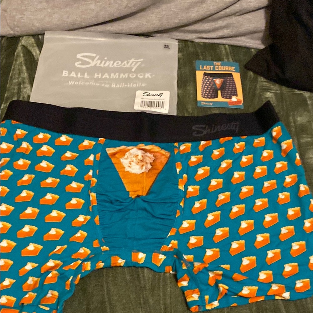 Teal Pie Print Boxer Briefs